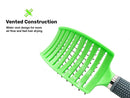 Zabolight Vent Hair Brush Vented Detangling Hair Brush for Thick Long Curly Hair, Curved Fast Blow Drying Brush for Women & Men (Green) Zabolight