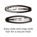 Goody Snap Hair Clips, Big Oval Epoxy, 4-count "Assorted Colors" GOODY
