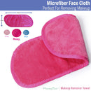 Makeup Remover Cloth Clean Towel, Reusable Facial Cleansing Towel - Chemical Free, Remove Makeup Instantly with Just Water - Money-back Satisfaction Guaranty (1 Rosy) PleasingCare