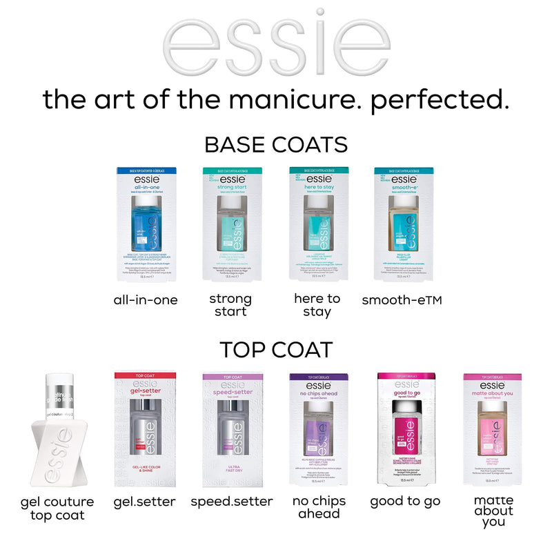 essie Good to Go Top Coat, Fast Dry + Shine Nail Polish, 0.46 Ounces (Packaging May Vary) essie