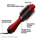 Revlon One-Step Hair Dryer and Volumizer Hot Air Brush, Red REVLON Store