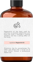 Brooklyn Botany Peppermint Essential Oil – 100% Pure and Natural – Therapeutic Grade Essential Oil with Glass Dropper - Peppermint Oil for Aromatherapy and Diffuser - 4 OZ Brooklyn Botany Store