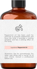 Brooklyn Botany Peppermint Essential Oil – 100% Pure and Natural – Therapeutic Grade Essential Oil with Dropper - Peppermint Oil for Aromatherapy and Diffuser - 4 Fl. OZ Brooklyn Botany