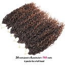 Alimiriam New Goddess Locs Crochet Hair 6 Packs 14 inch Faux Locs Wavy Crochet Curly Hair Faix Locs Crochet hair with Curly Ends River Curls Crochet Hair (14" 6Packs T1B/30