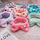 IVARYSS Makeup Headband, 6 Pcs Microfiber Soft Fuzzy Spa Headband for Washing Face, Cosmetic Facial Shower Head Wraps, Cute Colorful Bow Hair Band for Women and Girls (Color B) IVARYSS Store