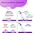 Cleverfy Aromatherapy Shower Steamers - Pack of 6 Shower Bombs. Purple Waves Set: Lavender, Cocoa & Orange, Bergamot & Mandarin, Pomegranate & Rose, Peony & Pear, Lemongrass & Coconut 8.46 OZ CLEVERFY