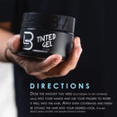 Level 3 Tinted Gel Black - Temporary Black Hair Gel For Hair L3 - No Flaking and Rinses Out Easily - Level Three Strong Hold Formula L3