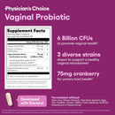Physician's CHOICE Vaginal Probiotics for Women - pH Balance, Odor Control, Yeast Balance, Vaginal Flora & Feminine Health - 6B CFU with Organic Prebiotics and Cranberry Extract - 30 CT Infinity Warehouse