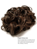 Yamel Messy Bun Scrunchie Chignon Hairpiece Updo Curly Bun Extension Combs in Messy Bun Hair Piece for Women Yamel
