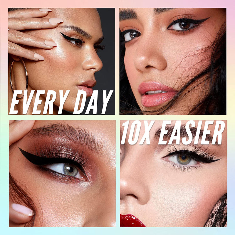 Liquid Eyeliner and Eyeliner Stamp - iMethod Waterproof Eye Makeup, Eye Liner & Winged Eyeliner Stamp, Perfect Cat Eye in Seconds, Long-Lasting, 2 Counts iMethod