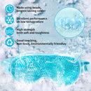 Cooling Ice Gel Eye Mask-Reusable Eye Masks, Sleeping Mask with Plush Backing for Headache, Puffiness, Migraine, Stress Relief (Blue) J JIMOO