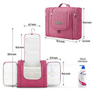 BALEINE Toiletry Bag for Women and Men, Water-Resistance Cosmetic Bags Makeup Organizer for Toiletries with Hanging Hook (Extra Large, Pink) BALEINE