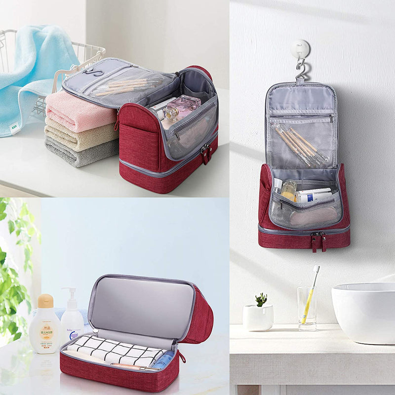 Hanging Travel Toiletry Bag Makeup Organizers Waterproof Cosmetic Bag Bathroom Shower Storage Bag Dop Kit for Men Women JUMENG
