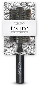 Cortex Professional Boar Bristle Brushes For Women and Men - Round Hair Brush Wooden Handle For All Hair Types (Black 2.75 Inch) Cortex Professional