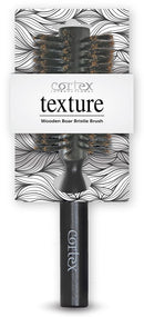 Cortex Professional Boar Bristle Brushes For Women and Men - Round Hair Brush Wooden Handle For All Hair Types (Black 2.75 Inch) Cortex Professional