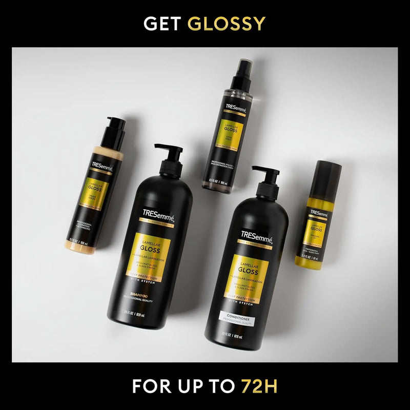 TRESemmé Lamellar Gloss Shampoo, Conditioner and Shine Spray for Brilliant Gloss & Sleek Finish Ultimate Shine with Heat Protection, 3 pack Infinity Warehouse