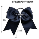 Kenz Laurenz Cheer Bows White Cheerleading Softball - Gifts for Girls and Women Team Bow with Ponytail Holder Complete Your Cheerleader Outfit Uniform Strong Hair Ties Bands Elastics (1) Kenz Laurenz
