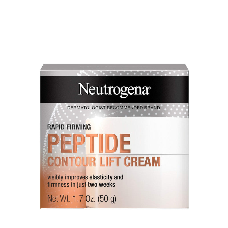 Neutrogena Rapid Firming Peptide Contour Lift Face Cream, Moisturizing Daily Facial Cream to visibly firm & lift skin plus smooth the look of wrinkles, Mineral Oil- & Dye-Free, 1.7 oz Neutrogena