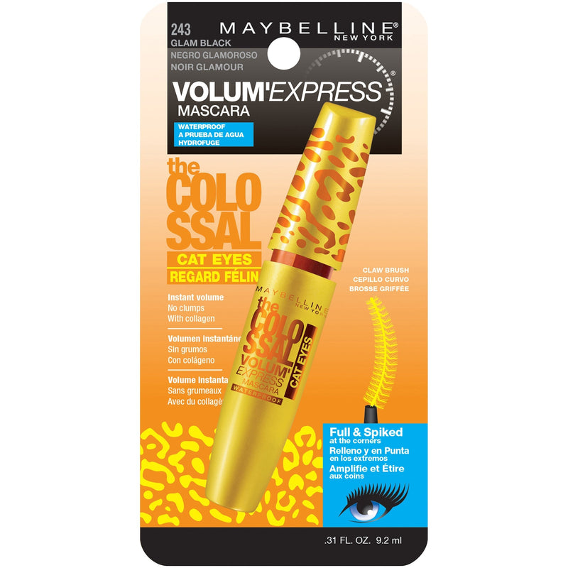Maybelline Volum' Express The Colossal Cat Eyes Waterproof Mascara, Glam Black, 0.31 fl. oz. Maybelline New York