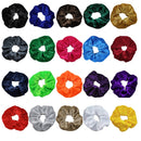 Kenz Laurenz Scrunchies for Hair - 2 Velvet Hair Ties for Women Girls Hair Elastics Ponytail Holder Scrunchy Girl Accessories Elastic Hair Bands Scrunchie Pack (Neon Green) Kenz Laurenz