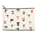 Large Zippered Pouch by Studio Oh! - Doggone Cute - 10" x 7" - Faux Leather Material with Full-Color Artwork & Cotton Lining - for Makeup, Pens, Chargers & More Studio Oh!