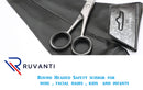 Ruvanti Round Headed Nose Hair Scissors/Safety Scissors for Kids & Infants -5.2" German Stainless Steel Baby Scissors/Baby Nail Scissors.Facial Hair Scissors/Beard Trimming Scissor/Mustache Scissor. RUVANTI