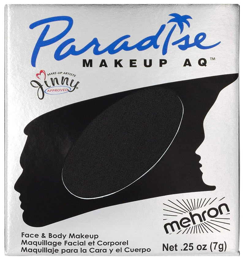 Mehron Makeup Paradise Makeup AQ Refill (.25 oz) (BLACK) Mehron