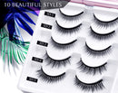Updated 3D 6D Magnetic Eyelashes with Eyeliner Kit- 2 Tubes of Magnetic Eyeliner & 10 Pairs Magnetic Eyelashes Kit-With Natural Look & Reusable False lashes -No Glue Need Arishine