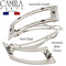 Camila Paris GA252 2.5 Inch Square Hair Barrette Clip Metal Silver, French Hair Accessories for Women, Handmade with Swarovski Crystals Stones. Styling Girls Hair Ornaments. Made in France Camila