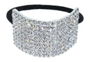 Rhinestone Ponytail Holder by Crystal Avenue | Stretchy Elastic Hair Tie | Silvertone with Sparkling Crystals Crystal Avenue