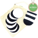 wegreeco Cotton Rounds Reusable - Reusable Bamboo Makeup Remover Pads for All Skin Types - Bamboo Cotton Cloth for Removing Makeup - Reusable Facial Pads Cotton Rounds (Cotton Velour, Black + White) wegreeco