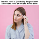 Rose Quartz Roller with Gua Sha, Mini Eye Roller set - Jade Roller for Face - Face Roller 100% Natural Authentic Crystal - Face Massager, Facial Roller for Skin Care, Eyes, Neck - Tones, Firms, Depuff MoValues