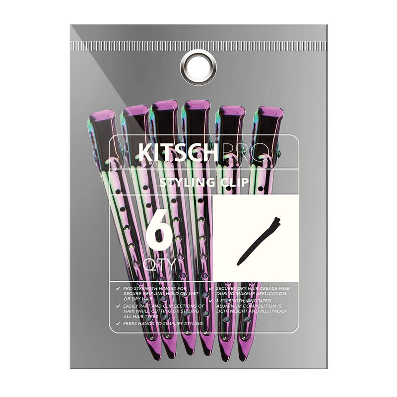 Kitsch Styling Hair Clip, Duck Bill Clips for Hair, Women Hair Clips for Styling Sectioning, Professional Hair Clips for Women, Hair Accessories for Styling, Hair Styling Clips - 6pcs (Iridescent) Kitsch