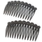 Camila Paris CP3034 French Hair Side Comb, 2 Pack Small Rounded, Gray Flexible Durable Cellulose Hair Combs, Strong Hold Hair Clips for Women, No Slip Styling Girls Hair Accessories Made in France Camila