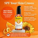 TruSkin SPF 30 Tinted Mineral Sunscreen Serum for Face - 1 fl oz | Universal Tinted | Lightweight Transparent Finish | Zinc Oxide | Vitamin C | Hyaluronic Acid | Ceramides | All Skin Types Infinity Warehouse