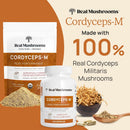 Real Mushrooms Cordyceps Mushroom Powder - Organic Cordyceps Powder Mushroom Energy and Wellness Support - Rich in Beta Glucans - Non-GMO, Vegan Supplement, 60 Servings Infinity Warehouse