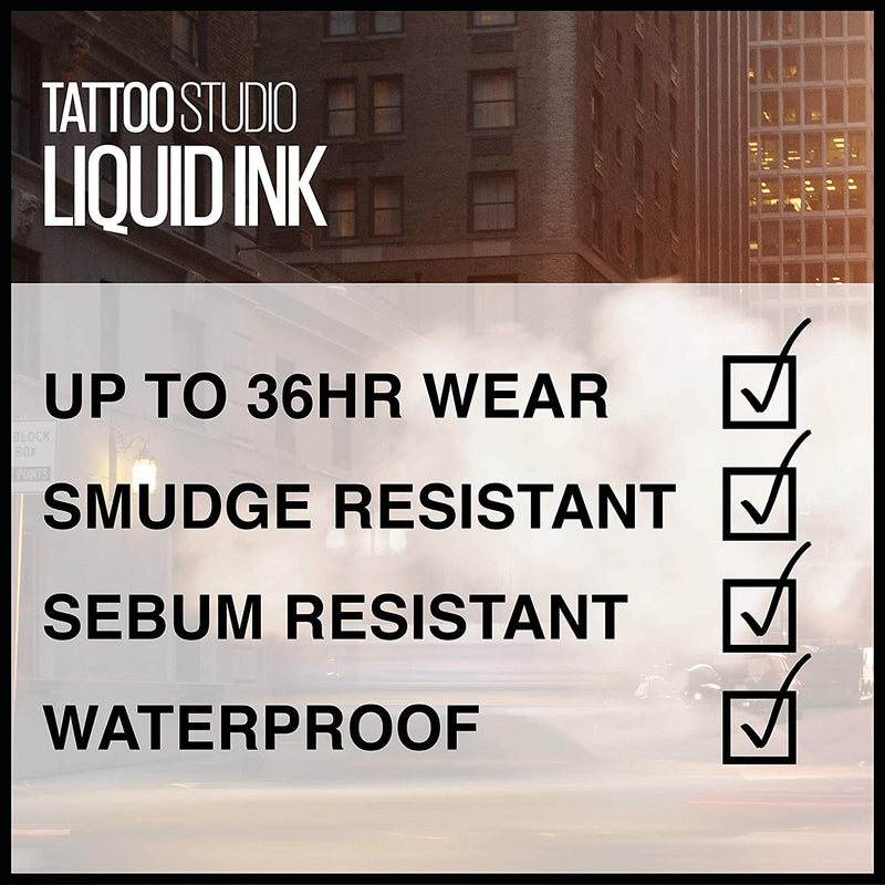 Maybelline TattooStudio Liquid Ink Liner Up To 36HR Wear, Sweat Resistant, Smudge Resistant, No Mess Removal, Longwear Liquid Eyeliner Makeup, Rustic Brown, 0.08 fl; oz. Maybelline New York