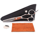 Professional Thinning Shears 6 Inch with Extremely Sharp Blades, 440C Steel Thinning Scissors, Durable, Smooth Motion & Fine Cut, Hair Scissors with Elegant Sheath, Cleaning Leather & Key Fagaci