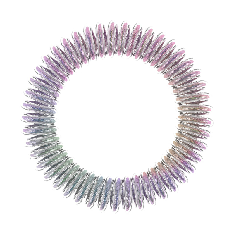 invisibobble SLIM Traceless Spiral Hair Ties - Pack of 3, Vanity Fairy - Strong Elastic Grip Coil Hair Accessories for Women - No Kink, Non Soaking - Gentle for Girls Teens and Thick Hair invisibobble