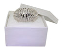 Rhinestone Ponytail Holder by Crystal Avenue | Stretchy Elastic Hair Tie | Silvertone with Sparkling Crystals Crystal Avenue