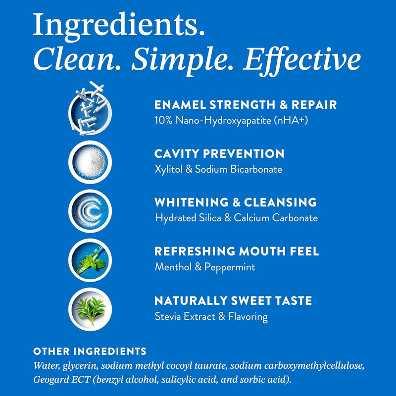 Mouthology 10% Nano Hydroxyapatite Toothpaste (Fluoride Free), Whitening, Remineralizing, Natural, Sensitive Teeth, SLS Free, Xylitol Nano-Hydroxyapatite Toothpaste for Adults, Mint 4oz (USA Made) Infinity Warehouse