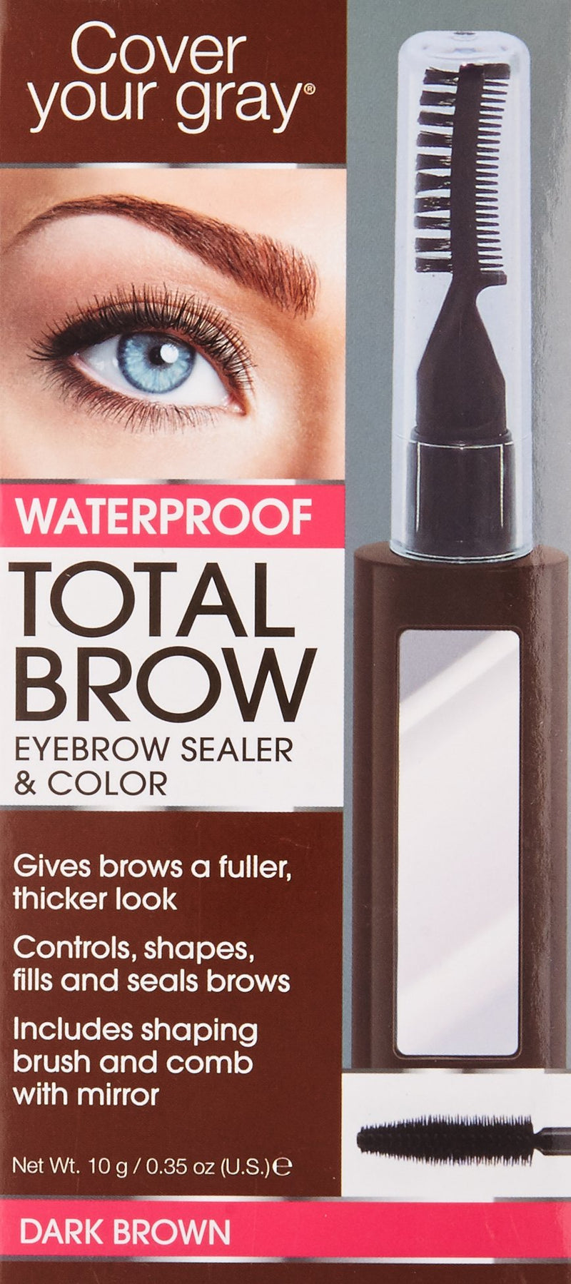 Cover Your Gray Total Brow Eyebrow Sealer and Color - Dark Brown Cover Your Gray