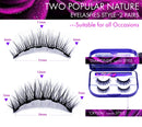 Arishine 3D 5D Magnetic Eyelashes with Eyeliner Kit, 10-Pair Reusable Fluffy Magnetic Lashes, 2 Pair Natural magnetic Eyelashes with 2 Tubes of Magnetic Eyeliner with Scissors Tweezers & Mirror Case Arishine