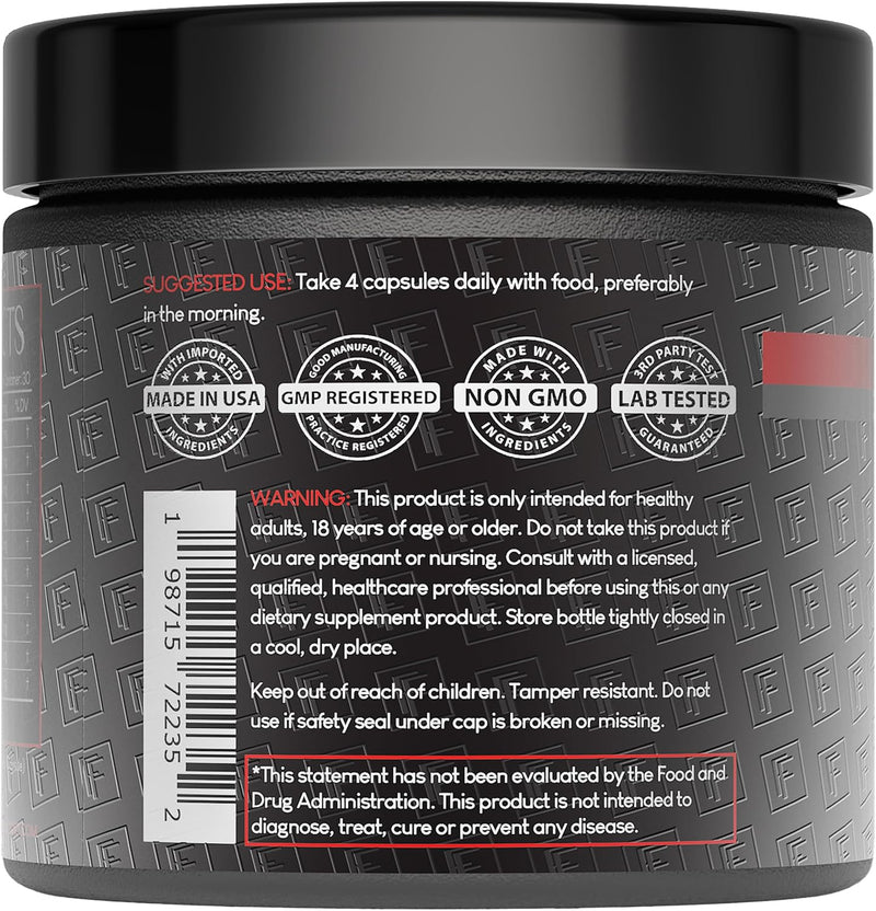 Formulation Factory Heart of Steel: 10-in-1 Metabolic Maximizer Nitric Oxide Supplement, Blood Pressure Support, L Arginine, L Citrulline Natural Pre-Workout: Energy Management 120 Count Infinity Warehouse