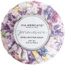 Via Mercato Primavera Spring Blossoms Collection, Soap & Dish Set, Plum Blossom, 100 Gram Via Mercato