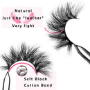 GOO GOO Mink Eyelashes, Middle Long Crossed Cluster Type False Eyelashes 20mm Natural Layered Effect Hand Made Strips Siberian 3D Mink Lashes Fluffy Full Fake Eyelashes GOO GOO Store