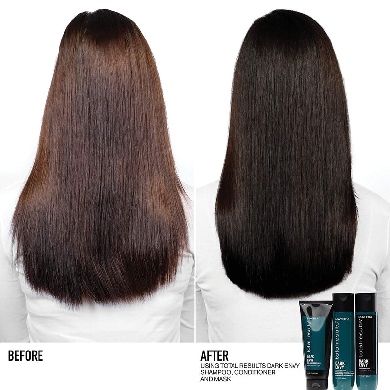 MATRIX Total Results Dark Envy Color-Depositing Green Shampoo | for Neutralizing Red Undertones in Dark Brown or Black Hair | Cool, Glossy Finish martinandmark.com