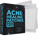 Acne Patches (120 Count) with Tea Tree Oil, Hydrocolloid Pimple Patches for Face - Zit Patch Acne Dots - Cystic Acne Patches Treatment - Pimple Patch with 3 Size Acne Stickers KEYCONCEPTS