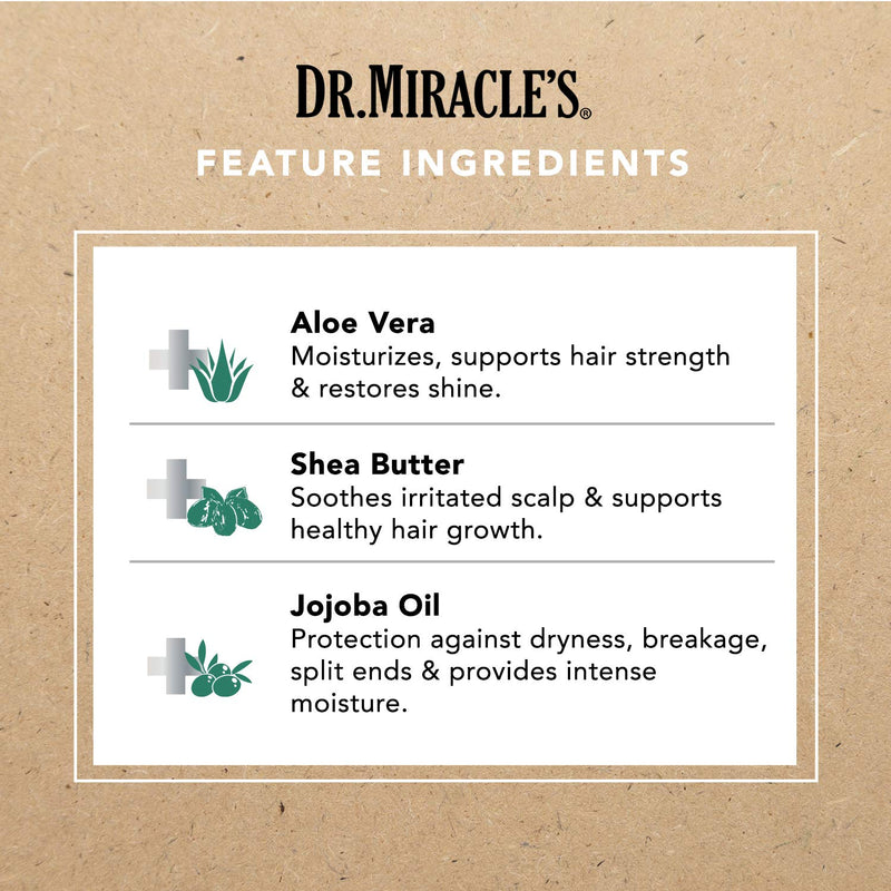 Dr. Miracle's Hot Gro Hair and Scalp Treatment - For Healthy Hair Growth & Shine, Contains Aloe, Shea Butter, & Jojoba Oil, Strengthens, Moisturizes & Conditions, 4 oz Dr. Miracle's