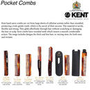 Kent A FOT Handmade All Fine Tooth Saw Cut Beard Comb - Pocket Comb and Travel Comb - Styling Comb or Wet Comb for Fine or Thinning Hair, Beard Care, and Hair Care for the Essential Kent Beard Kit KENT